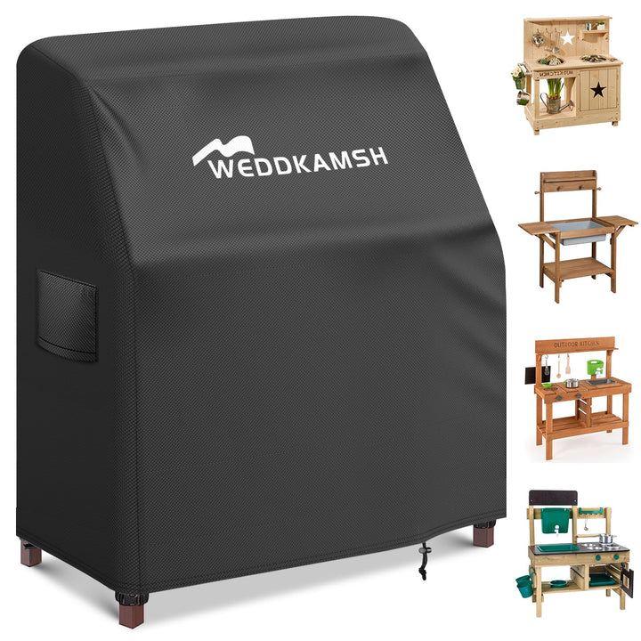 Matschküche Abdeckung 110x50x90cm (WxTxH), Abdeckung Matschküche Kinder Outdoor Schutzhülle für Outd