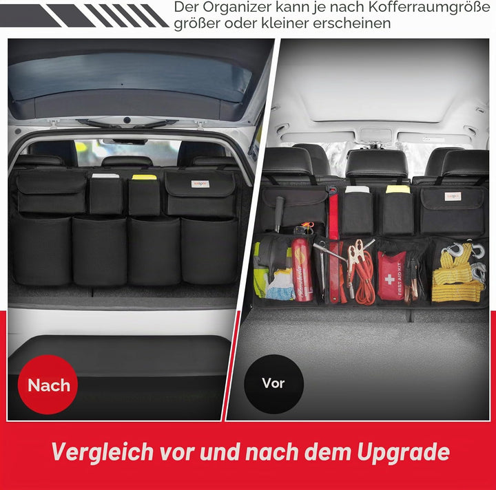 SURDOCA Kofferraum-Organizer, grosses Fassungsvermögen (109,2 x 48,3 cm), Auto-Aufbewahrungstasche m