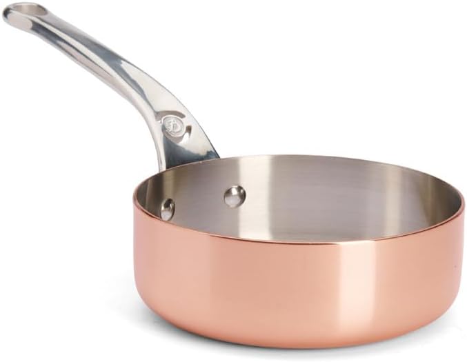 DeBuyer 6430.16 Sauteuse, Kupfer, silber, 35 x 17.5x 10,9 cm Silber 35 x 17.5 x 10.9