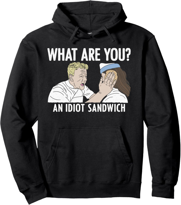 Was bist du? Ein Idiot Sandwich Lustig Pullover Hoodie