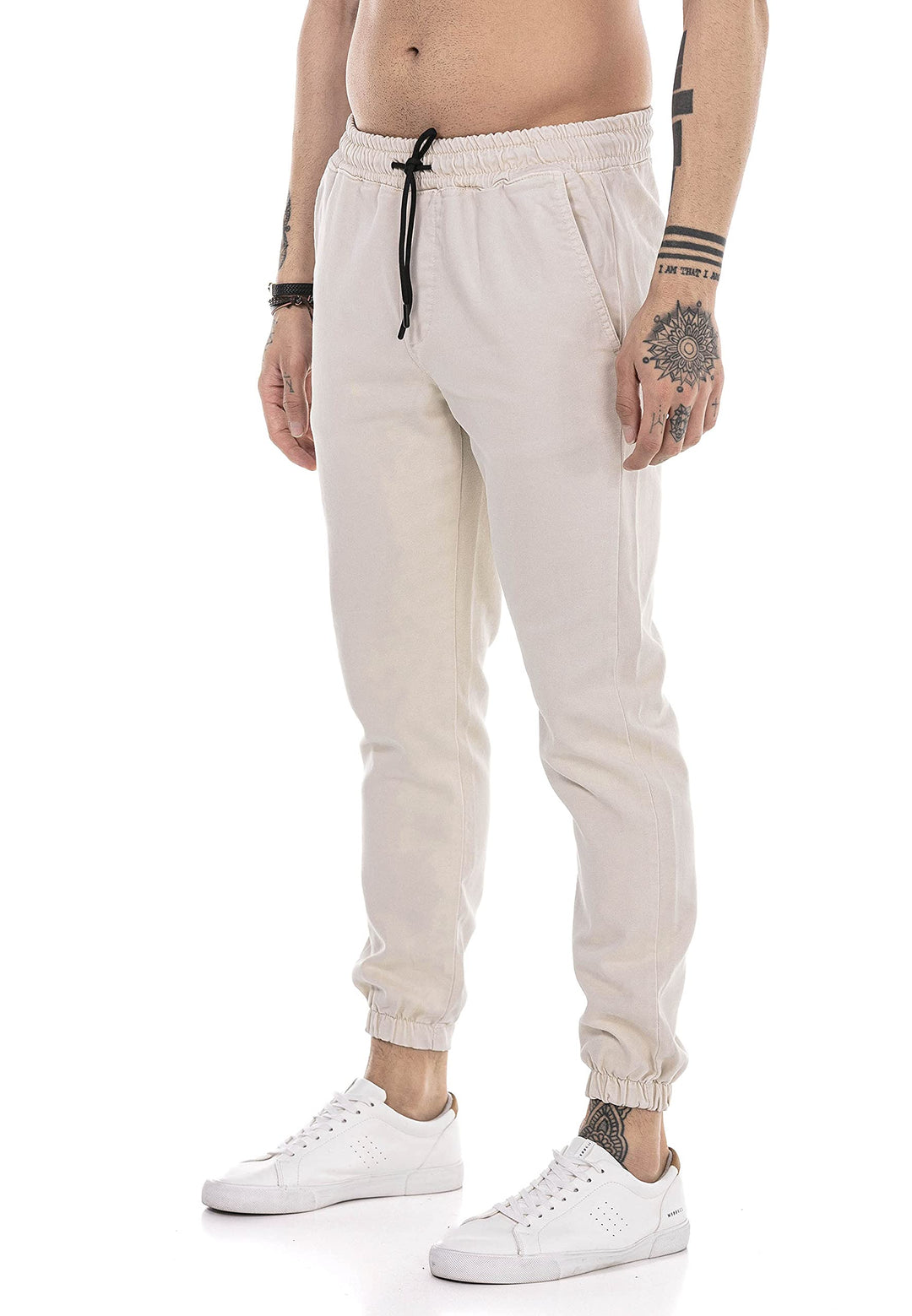 Redbridge Hose für Herren Freizeit-Hose Jogger Pants Chino L Beige, L Beige