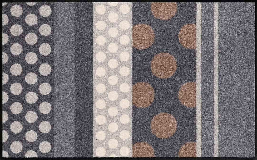 Salonloewe Zerbino lavabile Glamour Dots Grigio 75 x 120 cm SLD0457-075x120