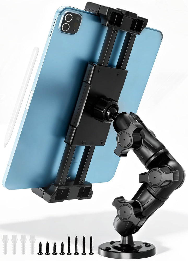 OHLPRO Heavy Duty Tablet Halterung LKW Dashboard - Bohrfuss Halter für iPad & Tablets (5-17 Zoll), P