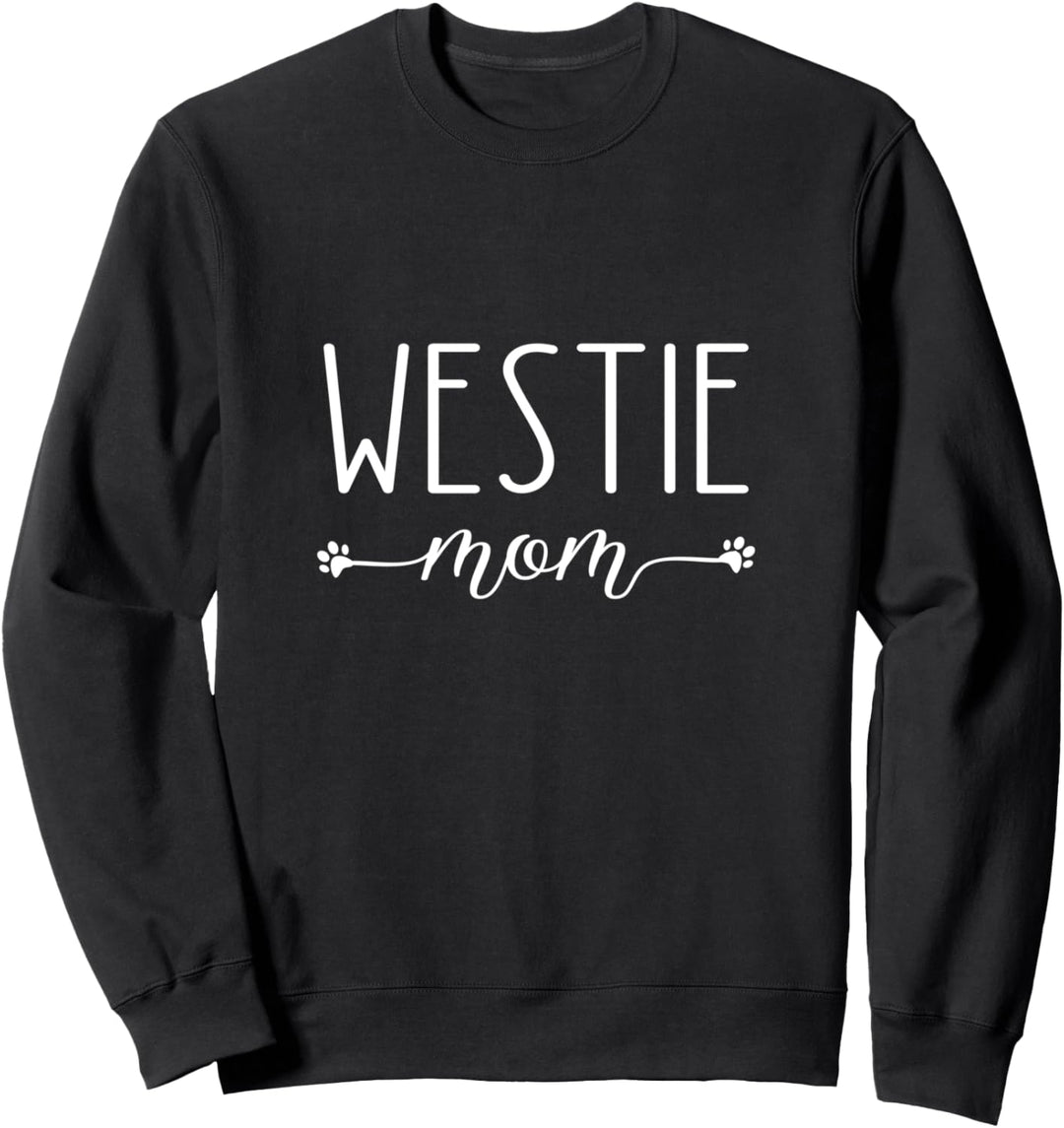 Dog Paw Print Westie Mom Sweatshirt