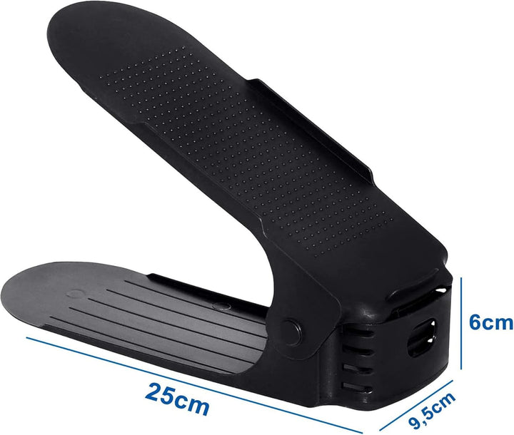 Froadp 40 Stück Einstellbare Schuhorganizer aus PP-Material rutschfest Schuhstapler mit 3 Höhenverst