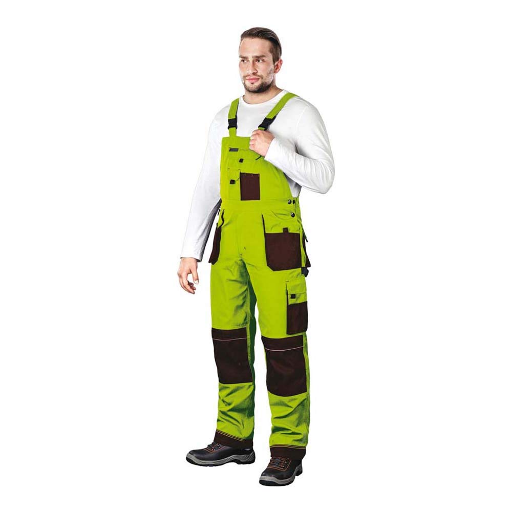 Leber & Hollman Herren Arbeits-Latzhose LH-FMN-B, 65% Polyester 35% Baumwolle 270 g/m2 und Verstärku