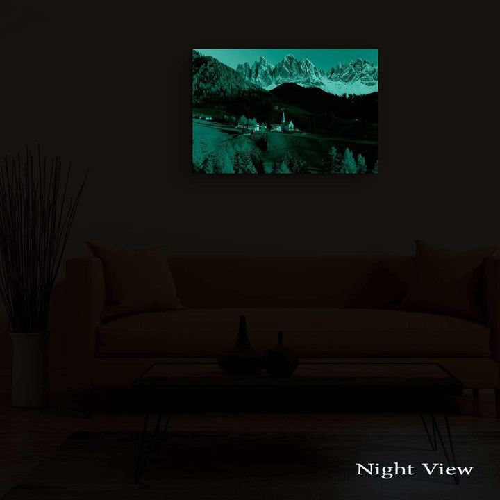 Startonight Bilder Haus in den Bergen, Leinwandbilder Moderne Kunst, Landschaft Wanddeko Kunstdrucke