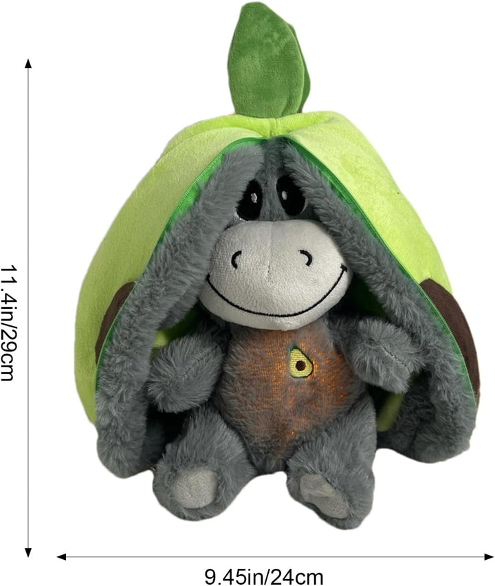 Schlummer Esel Kuscheltier,29*24cm Schlafender Plüschesel Zum Stressabbau, 4 Atemmodi,Spielzeug Für