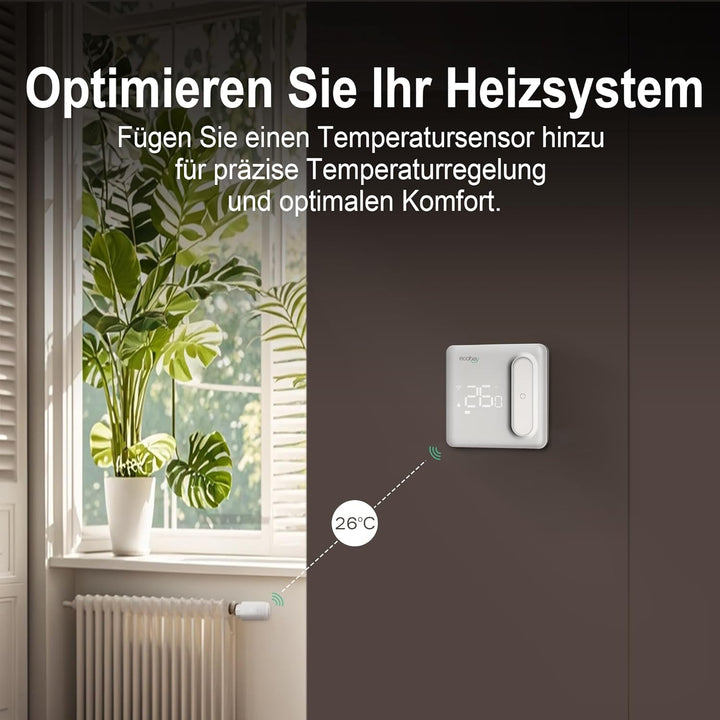 ECOBAY Wireless Temperatursensor, Master Control für Smartes Heizkörperthermostate mit Tuya Smart Zi