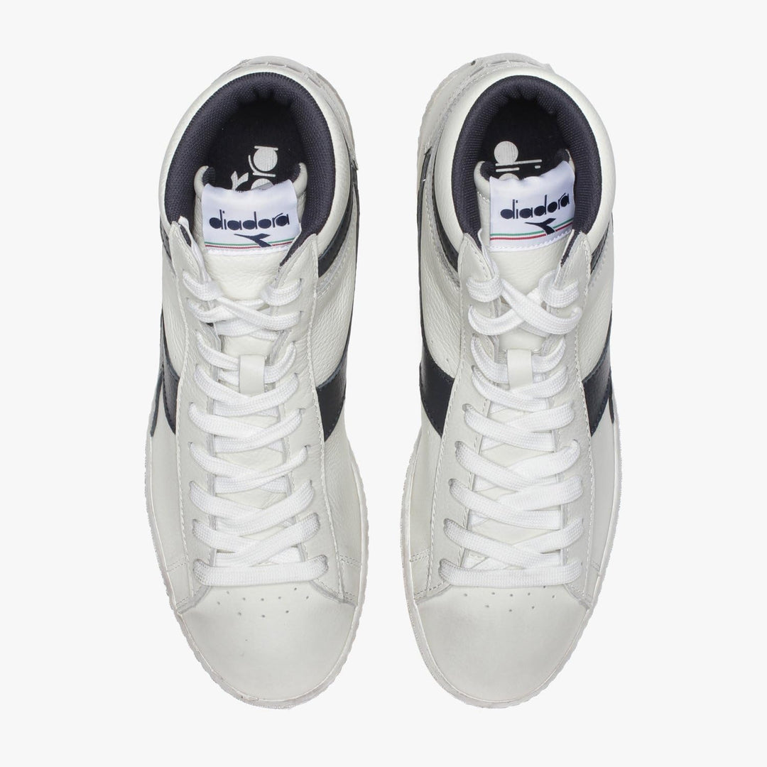 Diadora Unisex Game L Low Waxed Gymnastikschuhe 42.5 EU Weiss White Fogliame, 42.5 EU Weiss White Fo