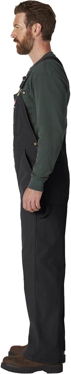 Dickies Herren Lätzchen Overall 40W / 30L Schwarz Abgespült, 40W / 30L Schwarz Abgespült
