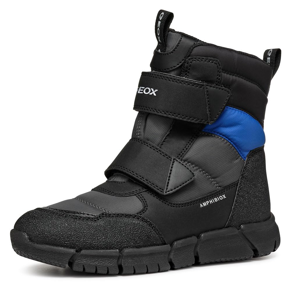 Geox Jungen J Flexyper Boy B ABX Ankle Boot, Dk Grey Royal