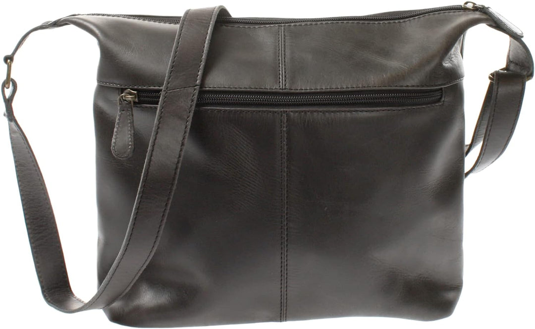 LECONI Schultertasche Damentasche Umhängetasche natur weiche Ledertasche Handtasche Damen Leder 33x2