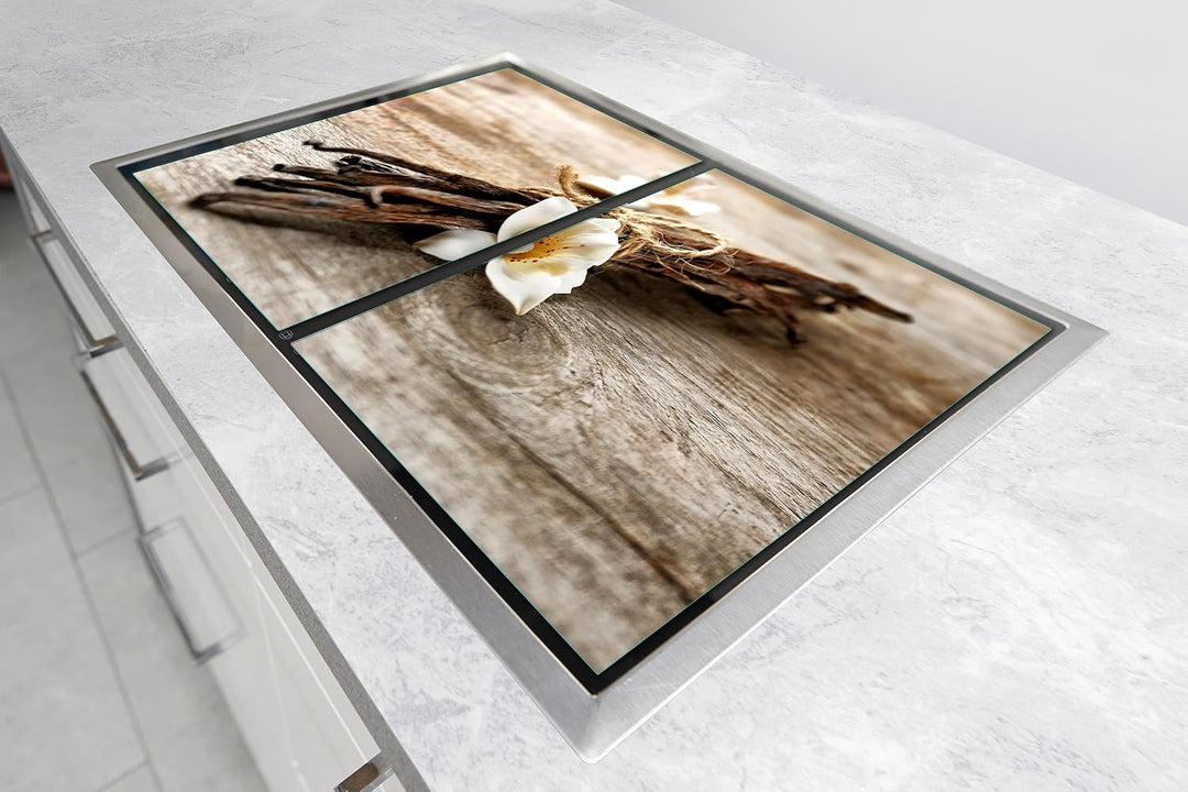 TMK ArtDeko Herdabdeckplatte 2 Teilig 40x52 + 60x52 cm - Spritzschutz Herdabdeckung – Herdschutz aus