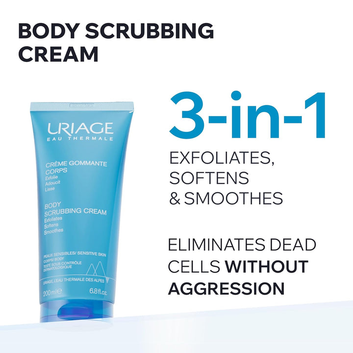 Uriage Körperpeeling-Creme mit Natürlichen Kieselerde-Perlen - 3-in-1: Peeling, macht weich &amp; glätte