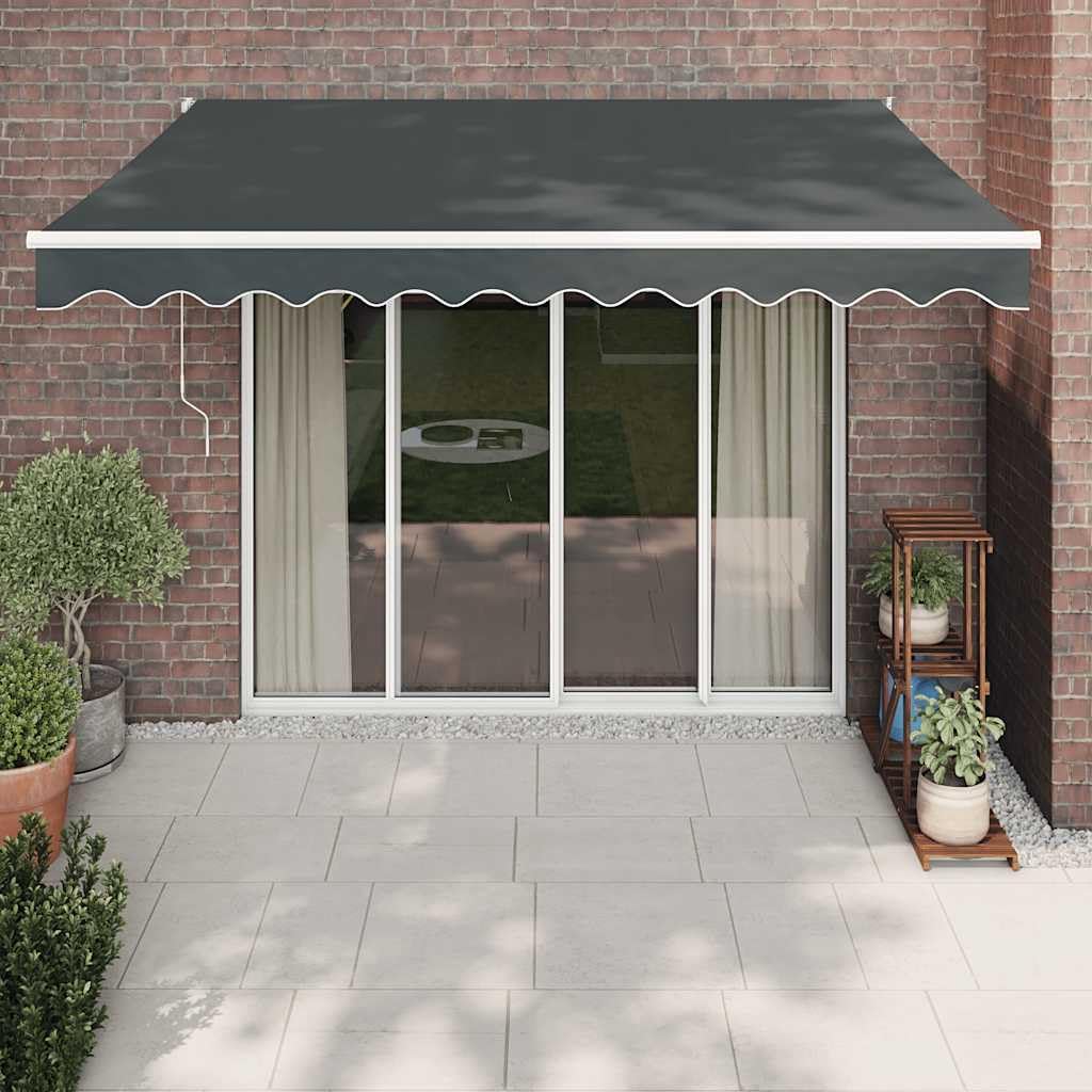 vidaXL Markise, Sonnenmarkise mit Kurbel Automatisch, Gelenkarmmarkise für Terrasse Balkon, Sonnensc