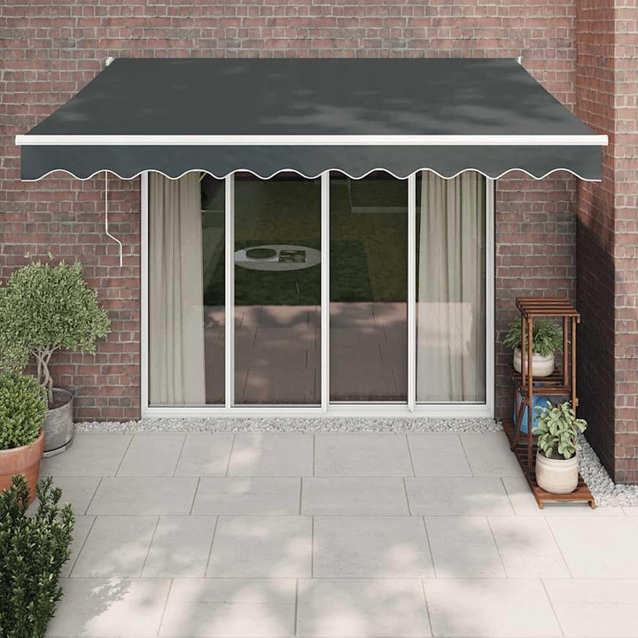 vidaXL Markise, Sonnenmarkise mit Kurbel Automatisch, Gelenkarmmarkise für Terrasse Balkon, Sonnensc