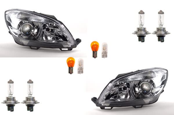 Johns, kompatibel zu Skoda Fabia Scheinwerfer 54 04/10-12/14 + Leuchtmit. Set li. rech.