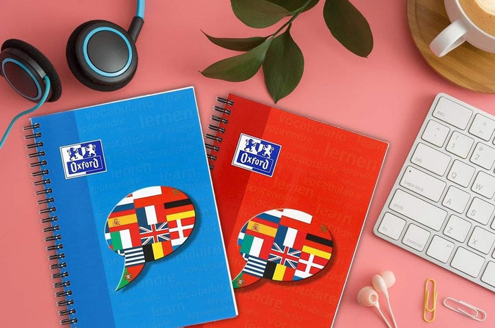 Oxford Schule Vokabel-Coach A5 mit 2 Spalten, rot und blau, 10er Pack 10 Stück, 10 Stück
