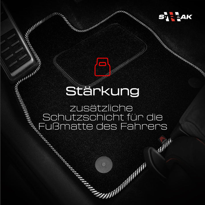 MOTOS Standard Velours-Fussmatten passend für Audi A3 8L 1996-2003 - Standard, Gewebt, Schwarz fussm