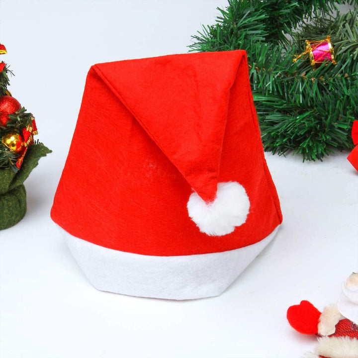 Elcoho 20 Pack Nikolausmütze Weihnachtsmütze Erwachsene plüsche weihnachtsmann mütze Vliesstoff Weih