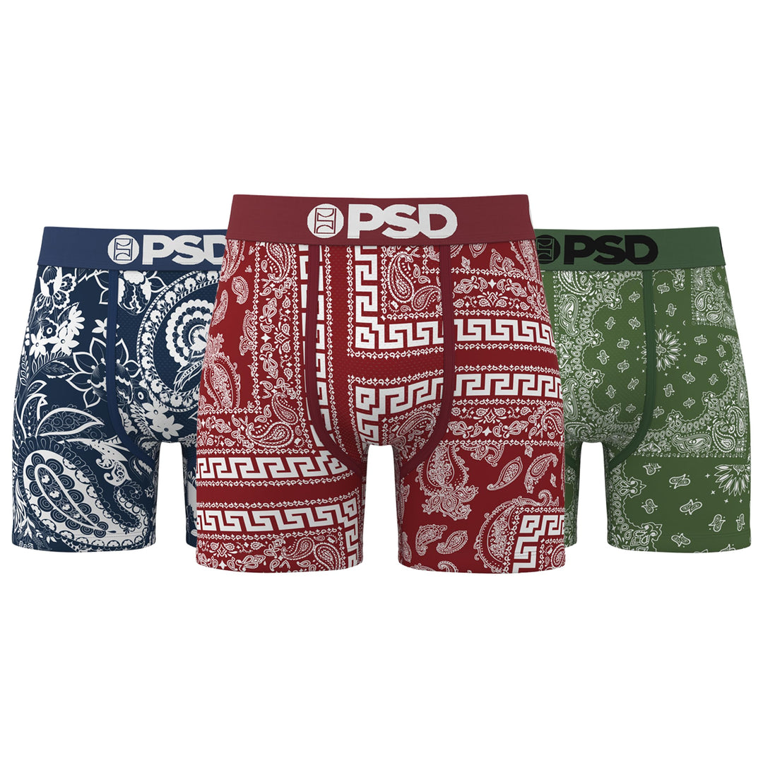 PSD Herren Unterwäsche (3er Pack) S Dunkles Bandana, 3er-pack, S Dunkles Bandana, 3er-pack