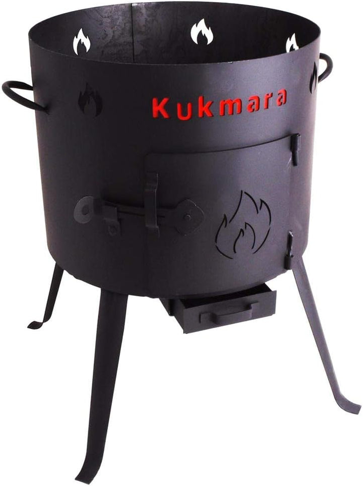 rukauf. Set Utschak, 45 cm + 15 Liter Kasan Kazan aus ALU + Schaumlöffel - Feldküche Gulasch-Kessel