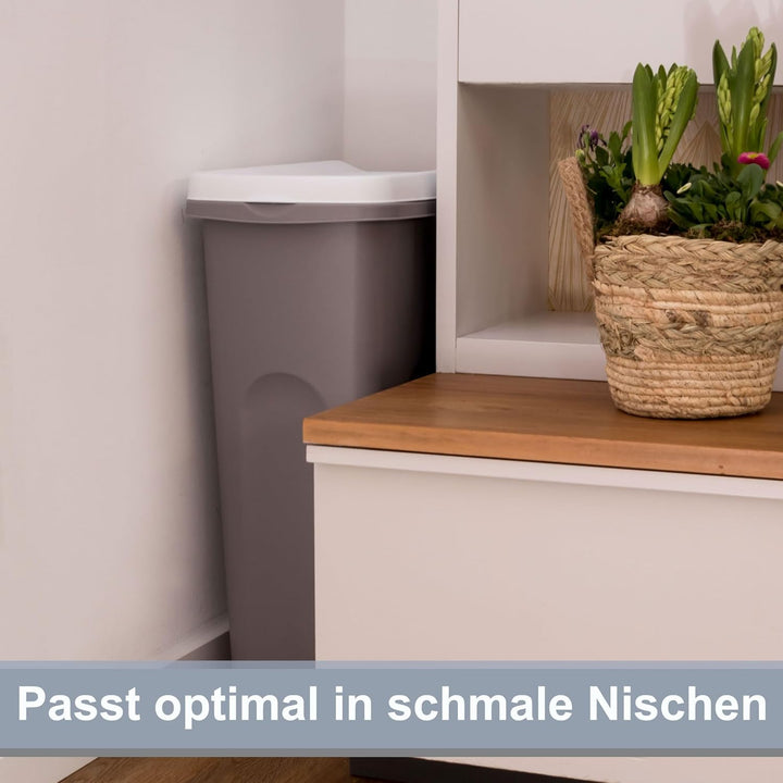 #11 25L Mülleimer blau Deckel Recycling Mülltrennung Abfalleimer Abfallbehälter Müll Küche rechtecki