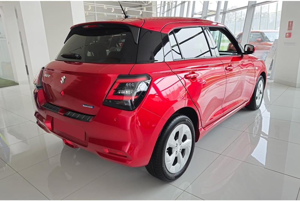Avisa Schwarz Edelstahl Heckstossstangenschutz kompatibel mit Suzuki Swift VI 2024- &