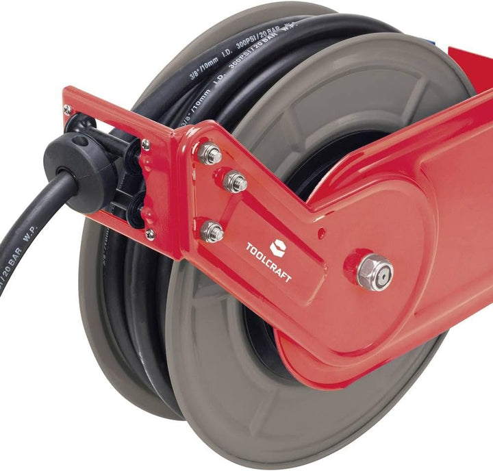 TOOLCRAFT Druckluft-Schlauchtrommel 15 m 10 bar Deckenbefestigung, Wandbefestigung