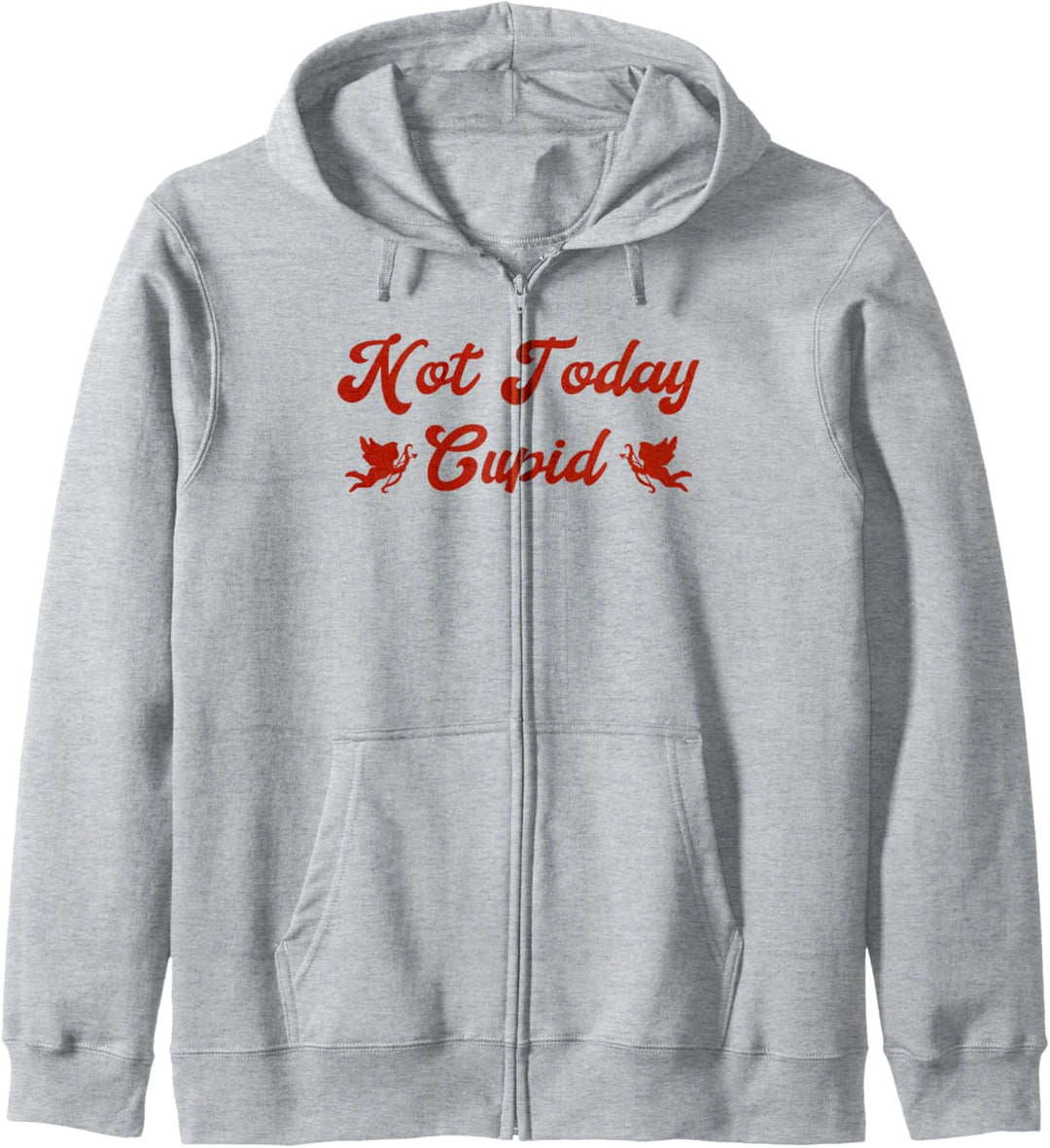 Not Today Cupid Red Cursive Text Red Cupid Icons Kapuzenjacke