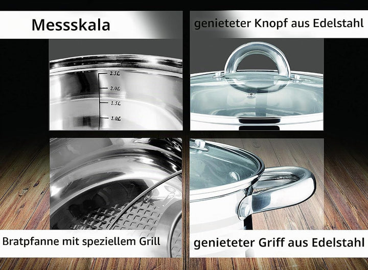 Blaumann Töpfe und Pfannen 12 tlg. Set Jumbo Gourmet Line