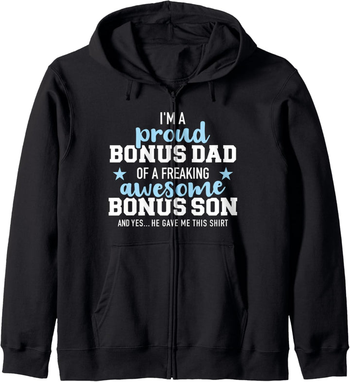 Stolzer Bonus Papa eines fantastischen Bonus Sohn Kapuzenjacke