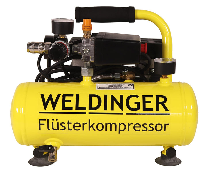WELDINGER Flüster Kompressor FK 40 compact 275 W Luftabgabe 32 l/min Airbrush ölfrei 5 Jahre Garanti