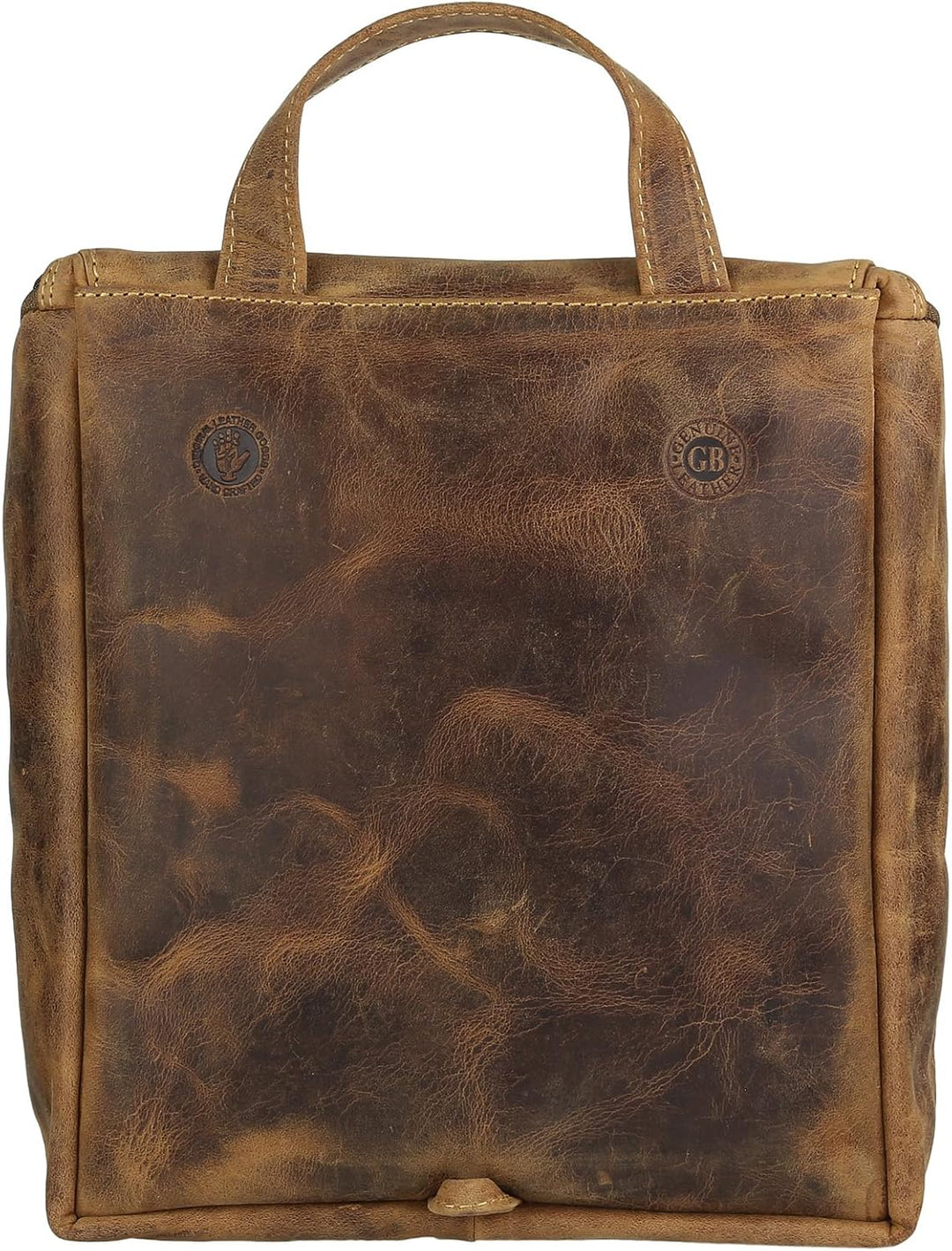 Greenburry – Vintage Kosmetiktasche Rindsleder Reisezubehör 1735-25, Braun, Einheitsgrösse, Braun, b