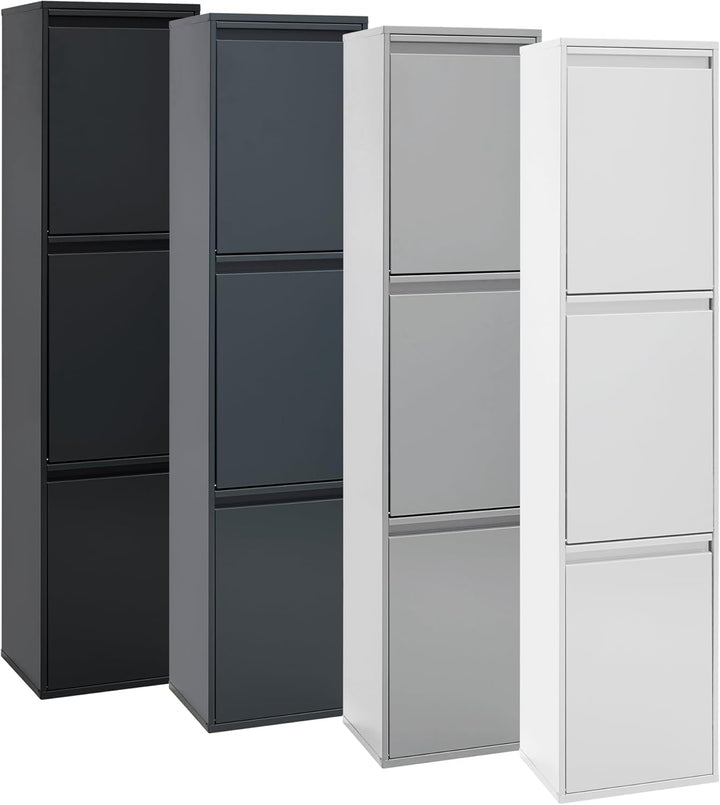ARREGUI Basic CR304-B Mülltrennsystem aus Stahl | 3 Fächer Mülleimer für die Küche | 3 Fach Abfallei