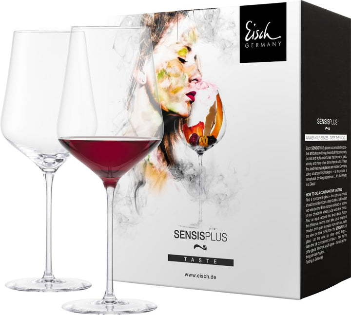 Eisch Sky Bordeaux Sensis Plus bleifreies Kristallweinglas, 2 Stück, 620 ml Bordeaux, 2er-Set, Borde