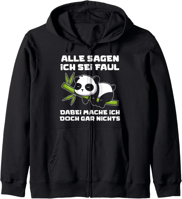 Panda Faul Pandabär Faulenzer Faulenzen Chillen Lustiges Kapuzenjacke
