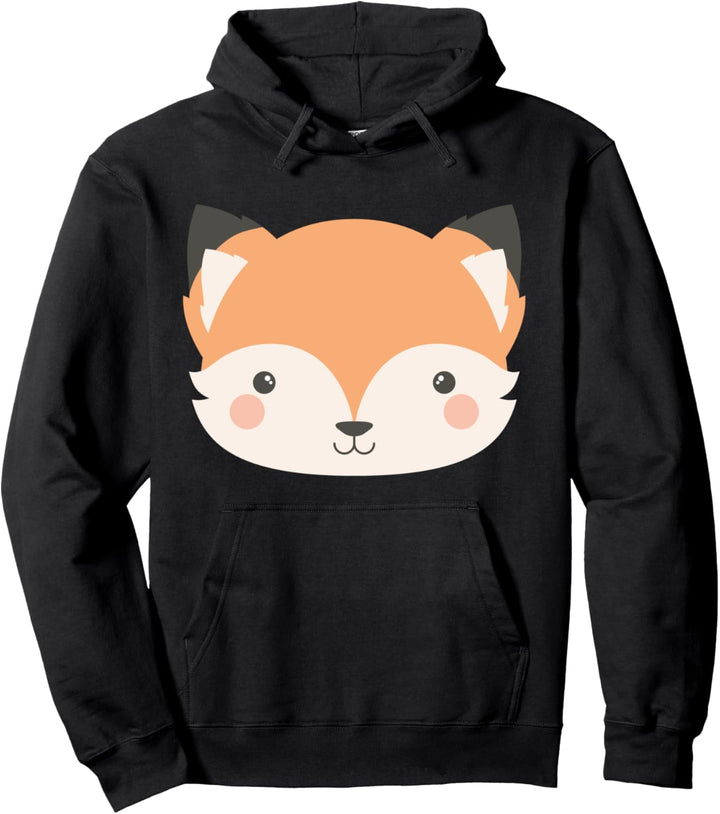 Süsser Fuchs Tier Gesicht Verkleidung Kostüm Karneval Pullover Hoodie