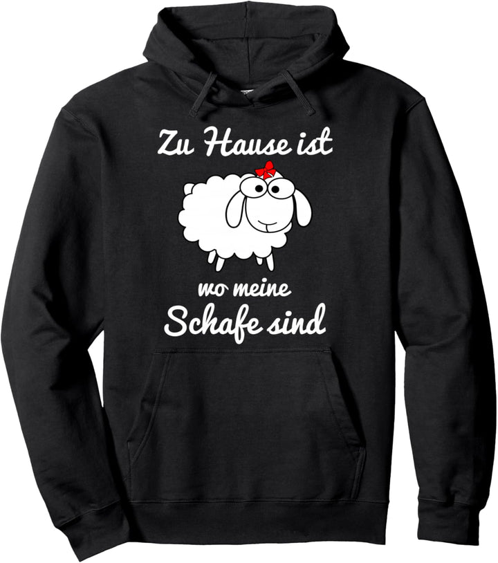Zuhause ist wo meine Schafe sind Lustiges Schaf Geschenkidee Pullover Hoodie