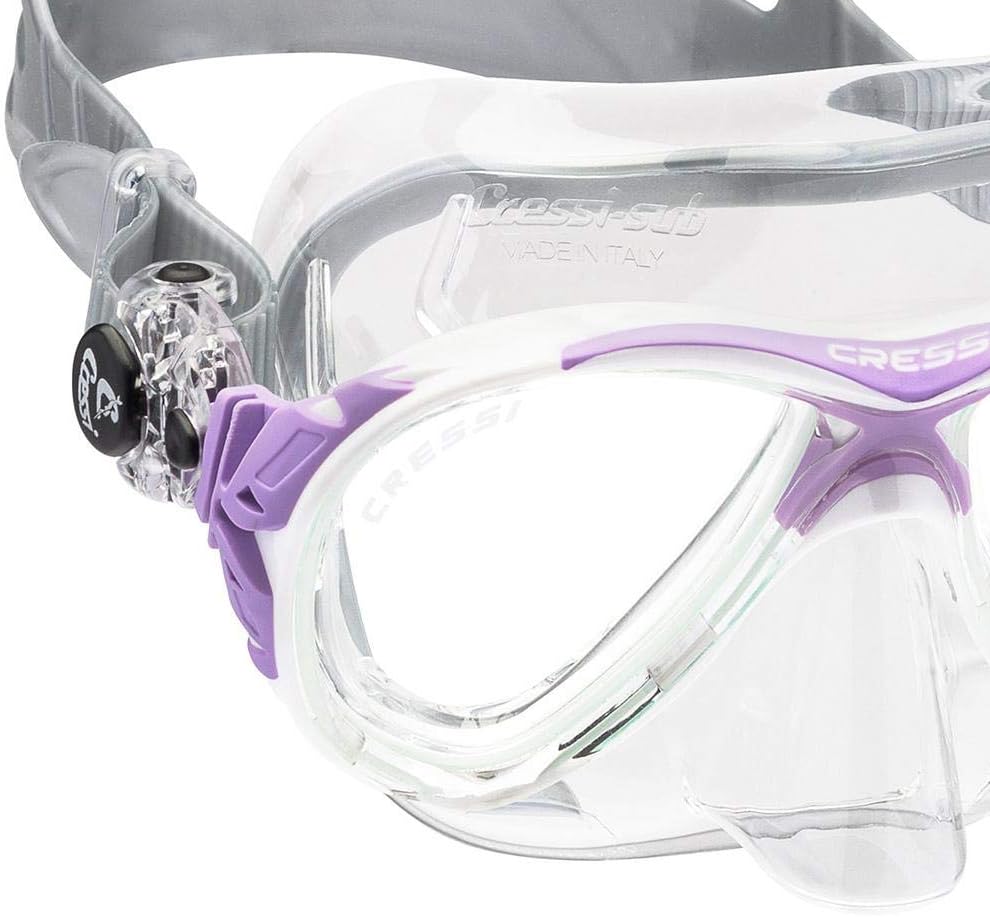 Cressi Tauchmaske Eyes Evolution Crystal (Made in Italy) clear/rot, clear/rot