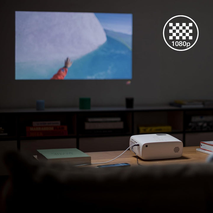 Philips NeoPix 200, Beamer Full HD 1080p, hoher Kontrast, mehrere Bildkorrekturen für eine flexible