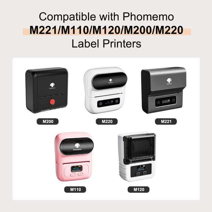 Phomemo M110/M200/M220/M221 Rechteckige Transparente Selbstklebeetiketten für Phomemo M110/M200/M220