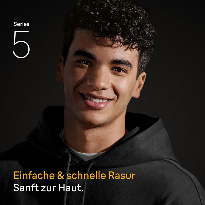 Braun Bundle mit Series 5 Rasierer Herren Elektrisch, Wasserdicht, Made in Germany, 52-B1200si, Blau