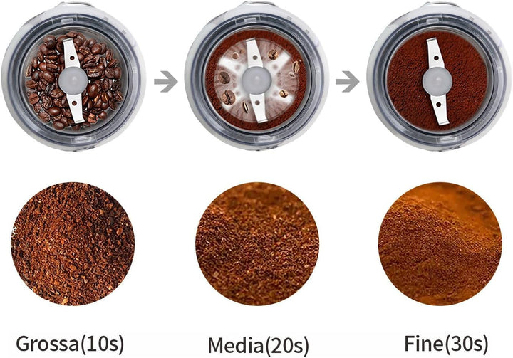 DR MILLS DM-7448A Elektrische Gewürz- und Kaffeemühle, Messer, Tasse und Gehäuse bestehen aus SUS304
