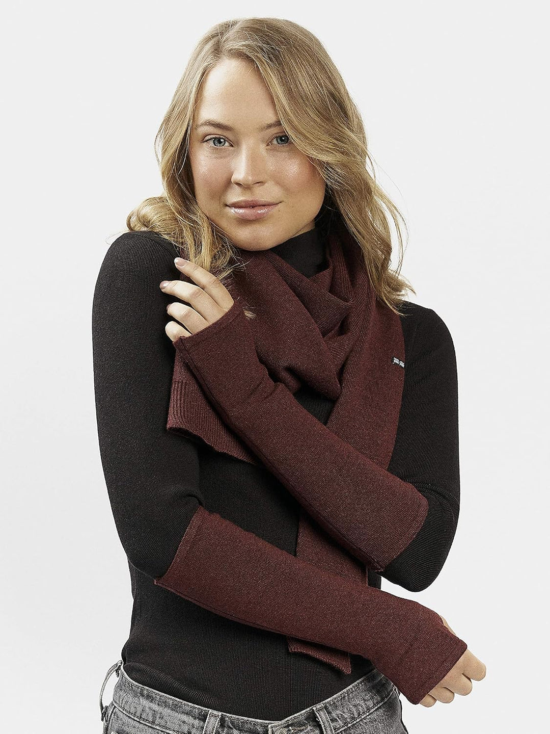 Enter the Complex® Armstulpen, Pulswärmer mit Daumenloch, Merino Wolle, Damen und Herren Olive, Oliv