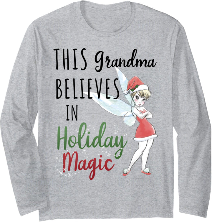 Disney Peter Pan Weihnachten Tinker Bell Magic Grandma Langarmshirt