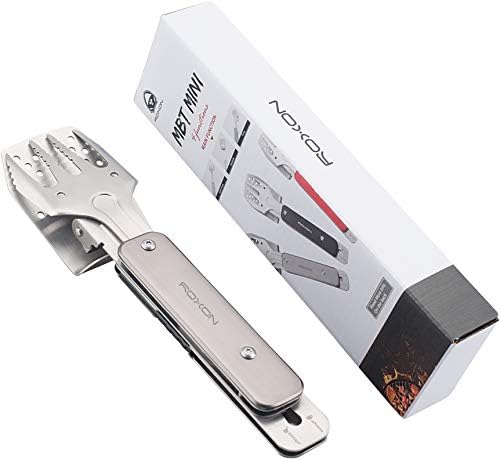 Roxon Mini BBQ Tool 4 in 1 Grillbesteck, Farbe:grau