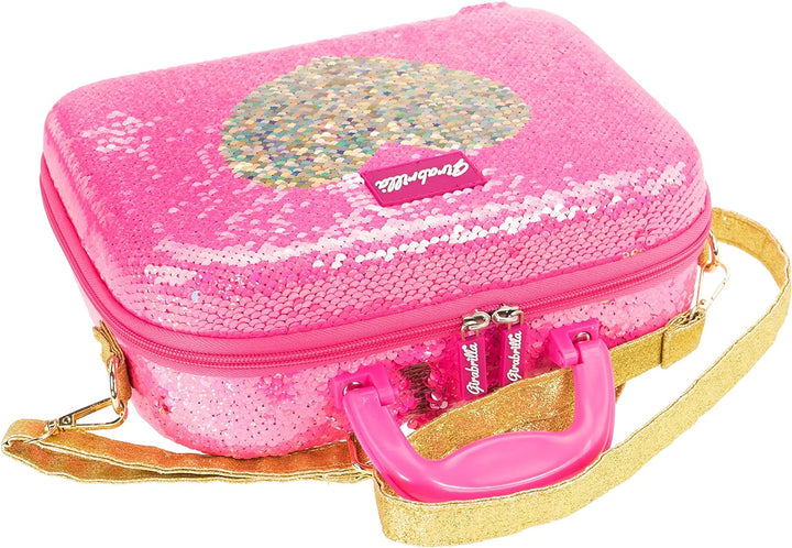 Nice Group – Girabrilla Schminkkoffer – Make-up-Koffer 02550C – Rosa Herz Gold, Rosa/goldfarbenes He