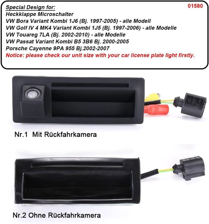 Auto Kofferraum Griff Kamera Replacement for VW Bora Variant Kombi Golf IV 4 MK4 Variant Kombi Touar